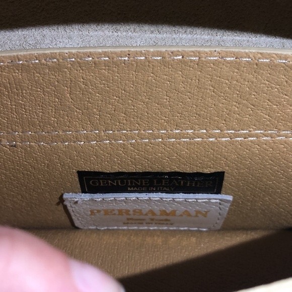 Persaman New York Jacquiline Top Handle Leather Satchel Gold - Picture 2 of 12